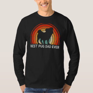 Herren Retro-Stil Vintage Bester Pug-Vater Aller Z T-Shirt