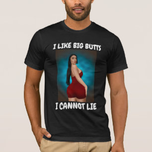 HERREN RETRO T-SHIRTS, ICH MAG GROSSE PÖSCHE T-Shi T-Shirt