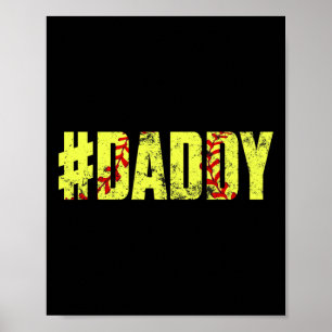 Herren Retro Vatertag Männer Softll Daddy Softll P Poster