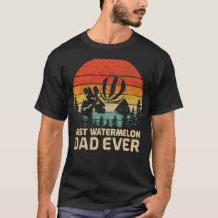 Herren Retro Vintage Beste Wassermelone Dad Ever V T-Shirt