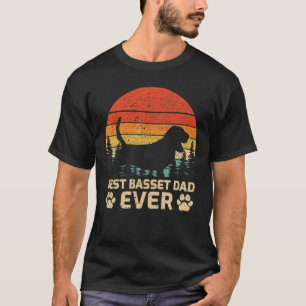 Herren Retro Vintage Bester Basset-Vater Aller Zei T-Shirt