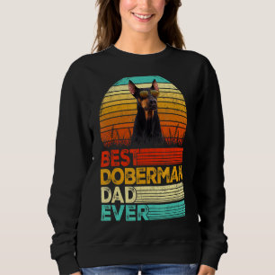 Herren Retro Vintage Bester Dobermann Dad Ever Vät Sweatshirt