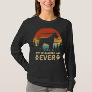 Herren Retro Vintage Bester Schnauzer Dad Ever Vat T-Shirt