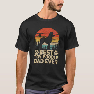 Herren Retro Vintage Bester Toy Poodle Vater Aller T-Shirt