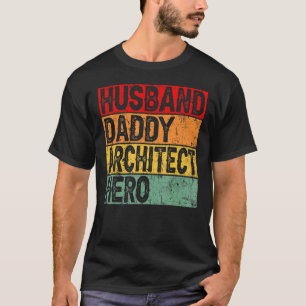 Herren Retro Vintage Ehemann Daddy Architekt Vater T-Shirt