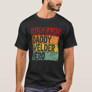 Herren Retro Vintage Ehemann Daddy Schweißer Vater T-Shirt
