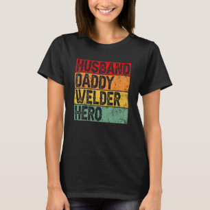 Herren Retro Vintage Ehemann Daddy Schweißer Vater T-Shirt