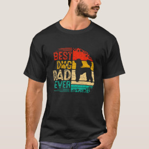 Herren Retro Vintage Sonnenuntergang Bester Pudel T-Shirt