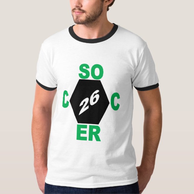 Herren Ringer T-Shirt DESIGN FUSSBALL 26 (Vorderseite)