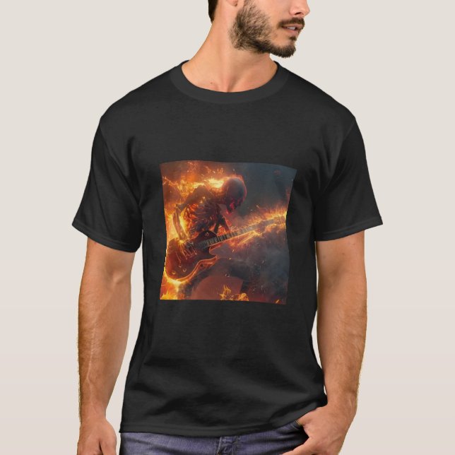 Herren Rockstyle Skelett T-Shirt (Vorderseite)