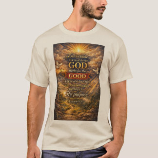Herren Romans 8:28 Christliches T-Shirt