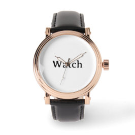 Herren-Roségold-Vintage mit schwarzem Lederarmband Armbanduhr