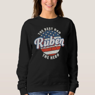 Herren Ruben Bester Vater Held US-Flagge Personali Sweatshirt