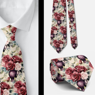 Herren-Schlips Florale Halskrawatte für Hochzeit Krawatte