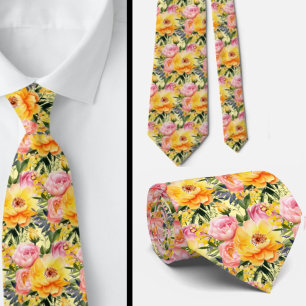 Herren-Schlips   Florale Hochzeits- und Event-Kraw Krawatte
