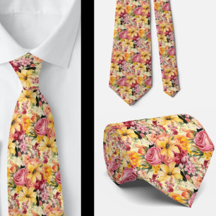 Herren-Schlips   Florale Hochzeits- und Event-Kraw Krawatte
