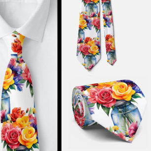Herren-Schlips Florale Hochzeits- und Event-Kraw Krawatte
