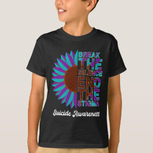 Herren schönes Präventionsbewusstsein Sonnenblumen T-Shirt