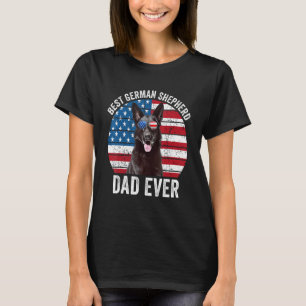 Herren Schwarz Deutsche Schäferhund Vater Amerikan T-Shirt