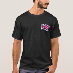 Herren Schwarz T-Shirt mit Union Jack