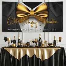 Herren Schwarze Gold-Tuxedo-Geburtstagsfeier