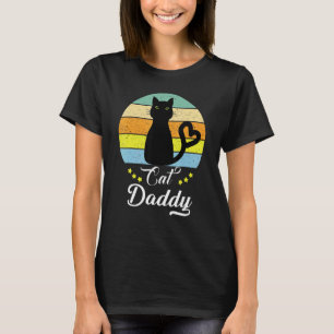 Herren Schwarze Katze Daddy Kitty Katze Tanz Miau T-Shirt