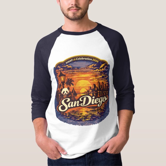 Herren-Shirt mit 3/4-Arm T-Shirt (Vorderseite)