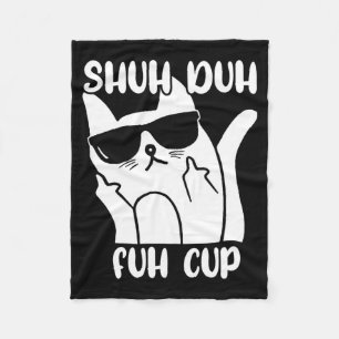 Herren-Shuh-Duh-Fuh-Tasse Lustiger Katzenliebhaber Fleecedecke