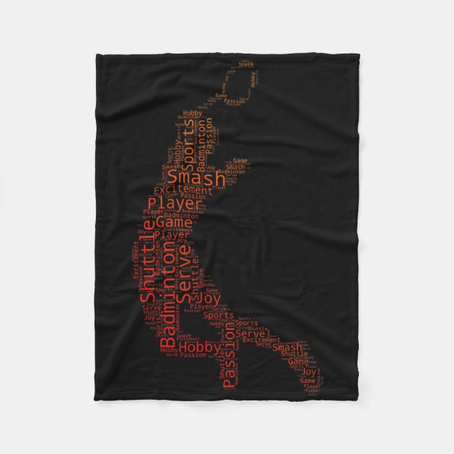 Herren Shuttle Badminton Squash Badminton Spieler  Fleecedecke (Vorderseite)