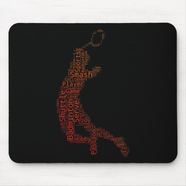Herren Shuttle Badminton Squash Badminton Spieler  Mousepad (Vorne)