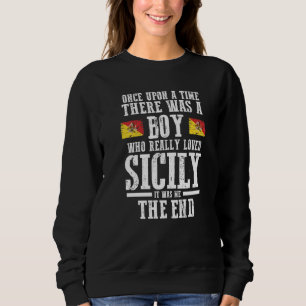 Herren Sizilien Sizilianische Flagge Sweatshirt