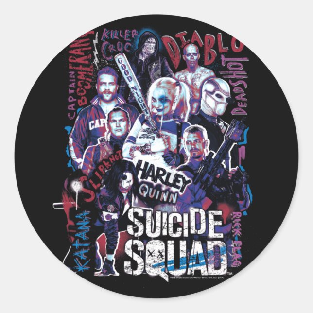 Herren Squad The Squad Performance Design Runder Aufkleber (Vorderseite)