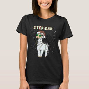 Herren Stiefvater Lama Liebhaber Passende Weihnach T-Shirt