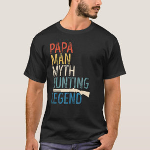 Herren Stolz Papa Vater Die Jagdlegende Retro Vint T-Shirt