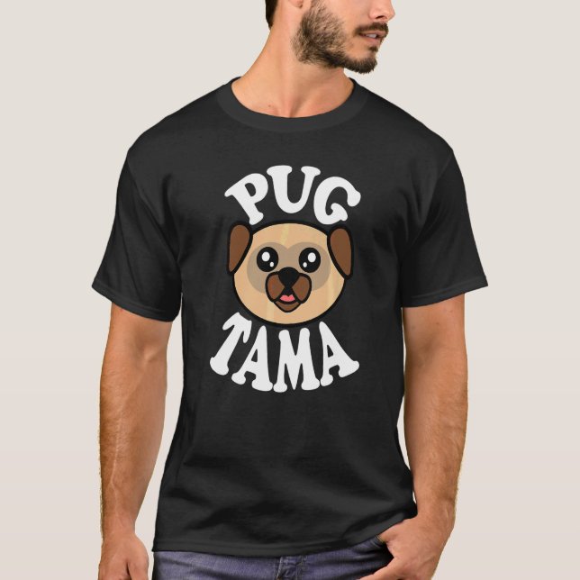 Herren Süßer Mops Tama   T-Shirt (Vorderseite)
