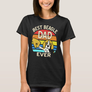 Herren Süßester Bester Beagle Papa Ever Retro Vint T-Shirt