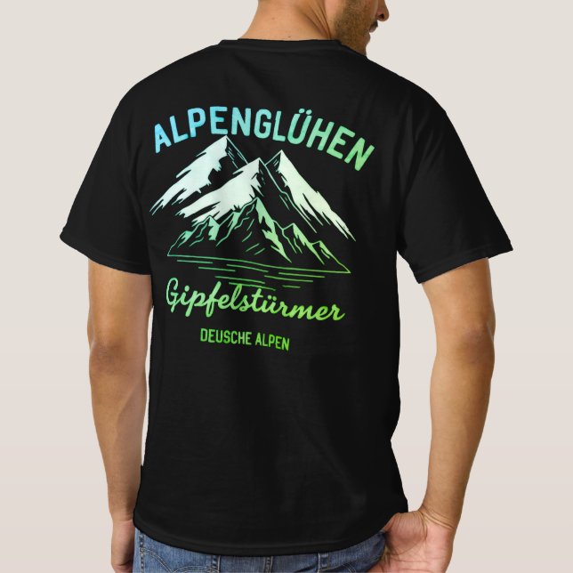 Herren T-Shirt Bergfreiheit Vintage Alpen-Design (Rückseite)