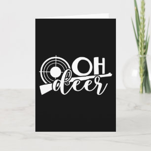 Herren T-Shirt Design Druck Oh Hirsch Karte