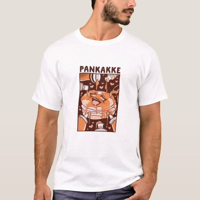 Herren T - Shirt KAWAII Pankakke, T - SHIRT Kuchen (Vorderseite)