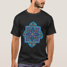 Herren-T-Shirt mit blauem Mandala-Design