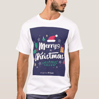 Herren-T - Shirt mit fröhlichem Weihnachtsdesign