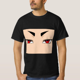 Herren-T-Shirt mit roten, fetten Anime-Augen  T-Shirt