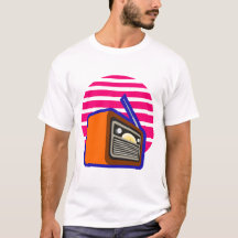 Herren T-Shirt Retro Radio
