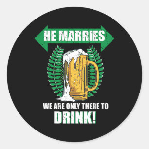 Herren Team Bräutigam Junggesellenabschied Bier Mä Runder Aufkleber