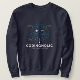 Herren Tech Gehirn Schaltkreis Codierung Grafik Fü Sweatshirt