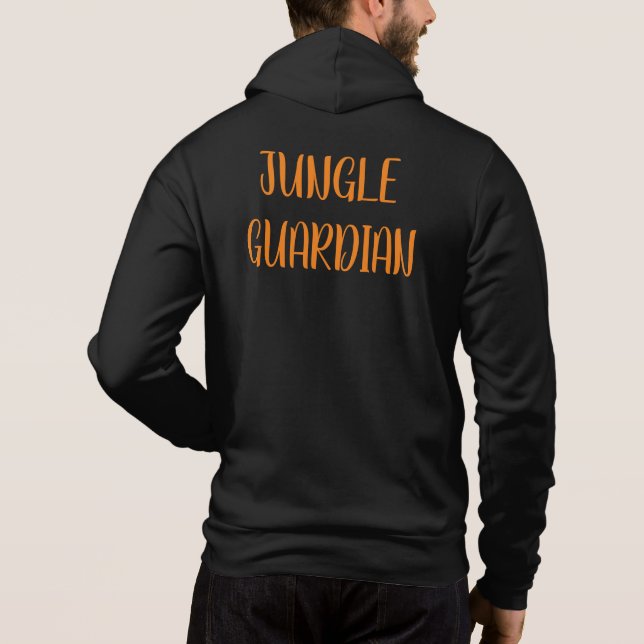Herren-Tiger-Bella-Leinwand Hoodie (Rückseite)
