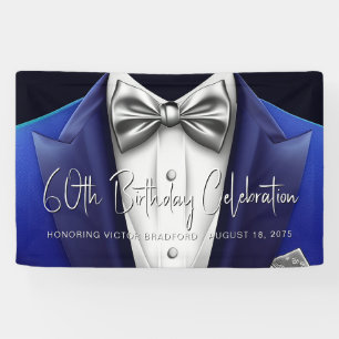 Herren Tuxedo Geburtstagsfeier Banner