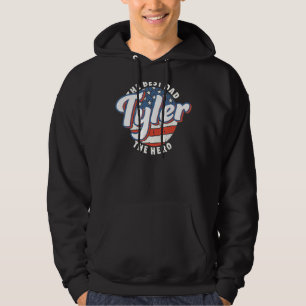 Herren Tyler Bester Vater Held US-Flagge Personali Hoodie