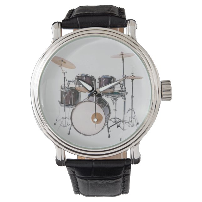 Herren-Uhr mit Drum-Kit Armbanduhr (Vorderseite)