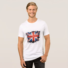 Herren Union Jack T-Shirt Tri-Blend Shirt